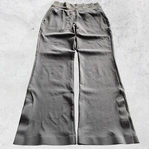 Athleta Pants Medium Black Flare Yoga Pants Side Slit Pockets comfort Stretch